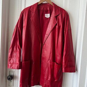 80's Red Leather Jacket